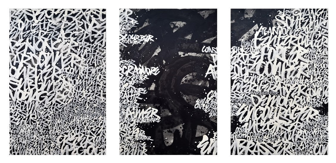 TRIPTYCH ABSTRACT 6A 6B 6C